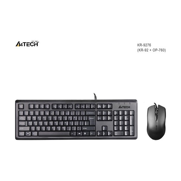 A4-Tech KR-9276 Q Multimedya Klavye Mouse Set USB 4
