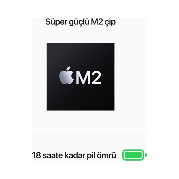 MacBook Air 13.6 inc M2 8CPU 8GPU 8GB 256GB Gece Yarısı MLY33TU/A 5