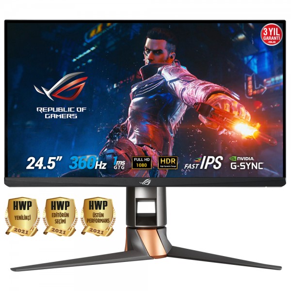  ASUS ROG SWIFT 24.5" PG259QN 360Hz 1ms 2xHDMI DP HDR10 Fast IPS FHD G-sync Gaming Monitör Outlet Pikselli Ürün Outlet Pikselli Ürün 2 Yıl garanti 1