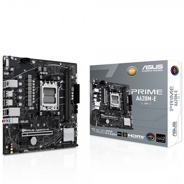 ASUS MB PRIME A620M-E-CSM AM5 DDR5 6400Mhz RGB mATX  Anakart
