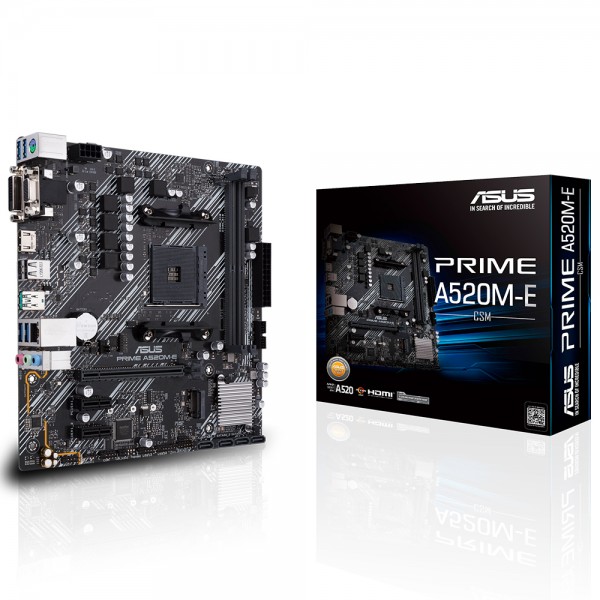 ASUS PRIME A520M-E CSM AMD AM4 DDR4 4400MHz mATX Anakart 1
