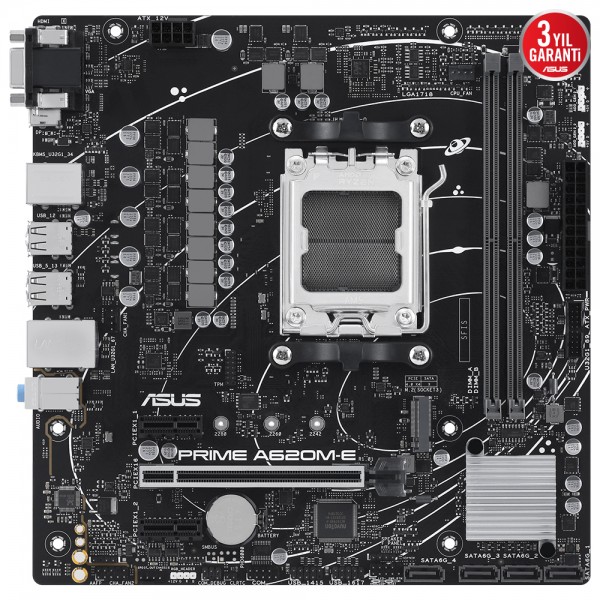 ASUS PRIME A620M-E AMD A620 AM5 DDR5 6400MHz mATX Anakart 2