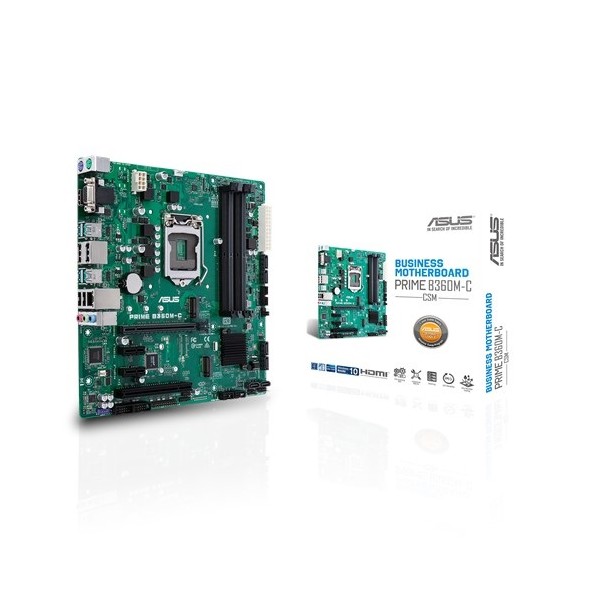 ASUS PRIME B360M-C/CSM INTEL B360 LGA1151 DDR4 2666 DP HDMI VGA M2 USB3.1 PCI MATX ÜCRETSİZ UZAKTAN YÖNETİM YAZILIMI 1