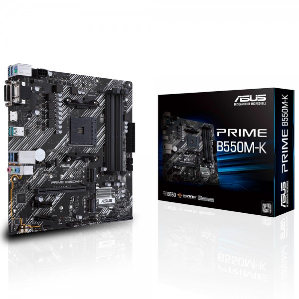 ASUS PRIME B550M-K 4600MHz(OC) DDR4 Soket AM4  mATX Anakart 1