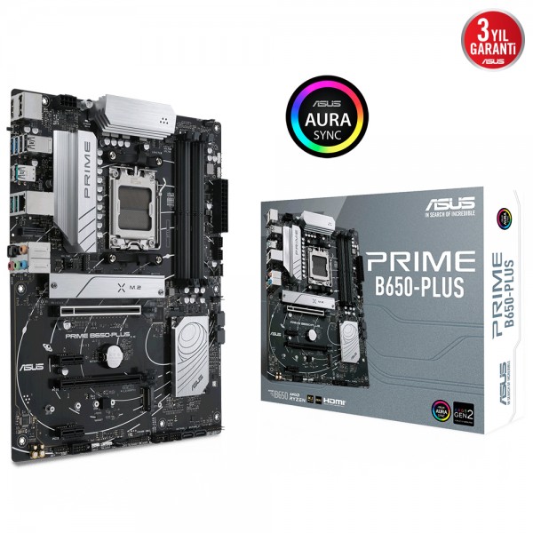 ASUS PRIME B650-PLUS AMD B650 AM5 DDR5 6400mhz ATX Anakart 1