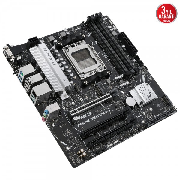 ASUS PRIME B650M-A II AMD  AM5 DDR5 6400Mhz AURA RGB mATX Anakart 4