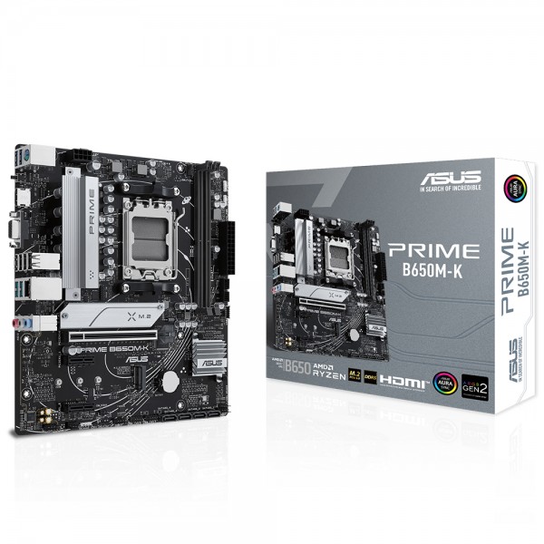 ASUS Prime B650M-K 6400mhz(OC) RGB AM5 mATX DDR5 Anakart 1