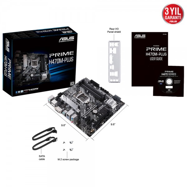 Asus Prime H470M-PLUS Intel H470 LGA 1200 DDR4 2933 MHz mATX Anakart 5