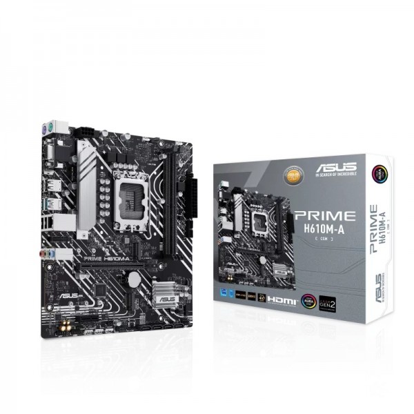 ASUS PRIME H610M-A-CSM Intel H610 LGA1700 DDR4 3200MHz mATX Anakart 1