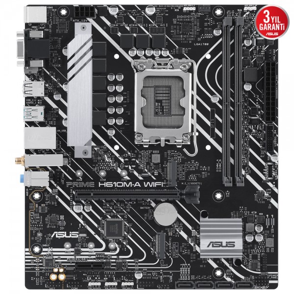 ASUS PRIME H610M-A WIFI Intel H610 LGA1700 DDR5 5600MHz  mATX Anakart 2