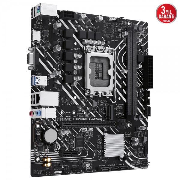 ASUS PRIME H610M-K ARGB Intel H610 LGA1700 DDR5 5600MHz mATX Anakart 4