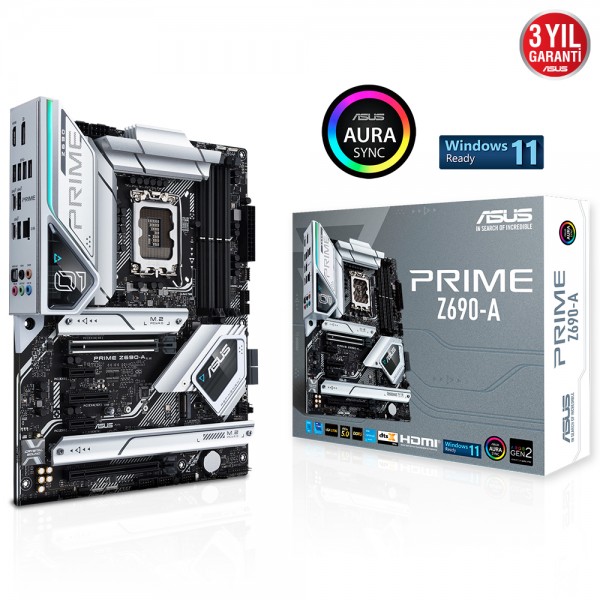 ASUS PRIME Z690-A DDR5 6000mhz(OC) RGB M.2 1700p ATX ANAKART 1