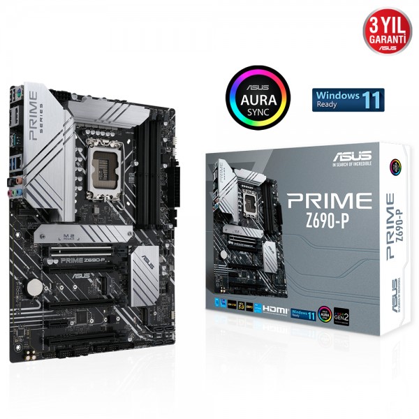 ASUS PRIME Z690-P DDR5 6000mhz(OC) RGB M.2 1700p ATX ANAKART 1