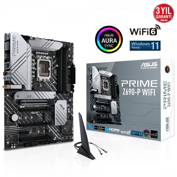 ASUS PRIME Z690-P WIFI DDR5 6000mhz(OC) RGB M.2 1700p ATX ANAKART 1
