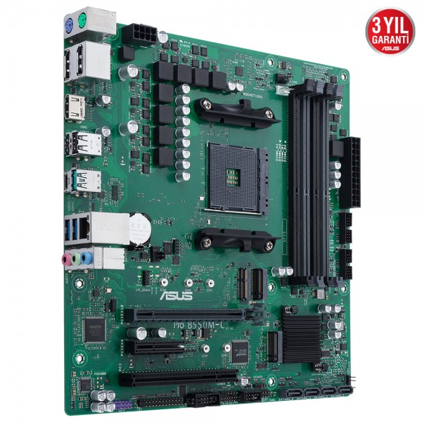 ASUS PRO B550M-C/CSM AMD B550 AM4 DDR4 4800MHz mATX Anakart 4