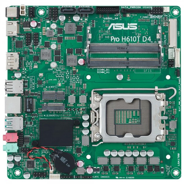 ASUS Pro H610T D4-CSM Intel H610 3200MHz LGA 1700 mini ITX Anakart 2
