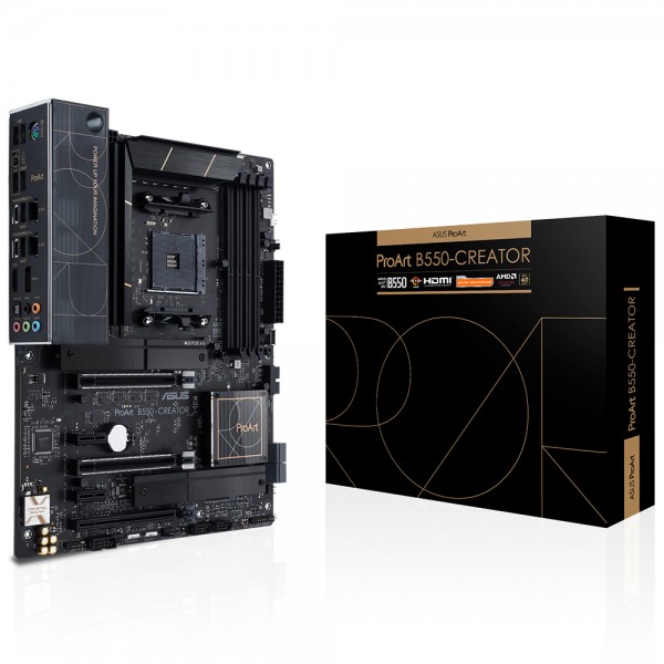 ASUS PROART B550-CREATOR AMD B550 AM4 DDR4 5100 DP HDMI ÇİFT M2 USB3.2 ARGB 2.5GBİT LAN ATX THUNDERBOLT 4 ÇİFTYÖNLÜ AI SES ENGELLEYİCİ MİC. DESTEĞİ ÜCRETSİZ UZAKTAN YÖNETİM YAZILIMI 1