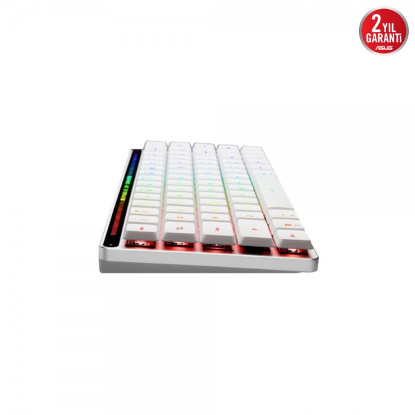 ASUS ROG Falchion RX Low Profile 65 TKL Red Switch RGB Kablosuz İngilizce Mekanik Beyaz Gaming Klavye 5