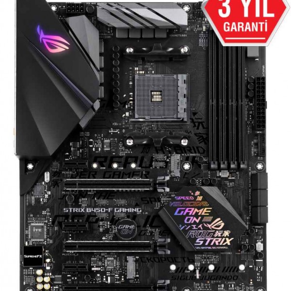 Asus Rog Strix B450-F Gaming AMD B450 AM4 DDR4 4400 Mhz ATX Anakart 2