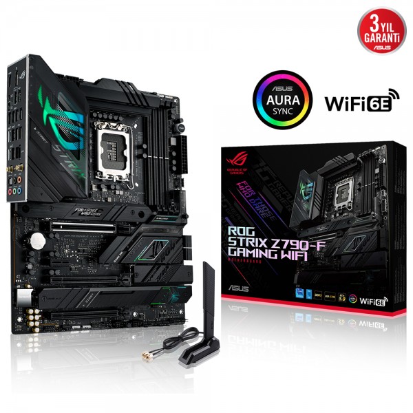 ASUS ROG STRIX Z790-F GAMING WIFI Intel Z790 LGA1700 DDR5 7200MHz ATX GAMING ANAKART 1