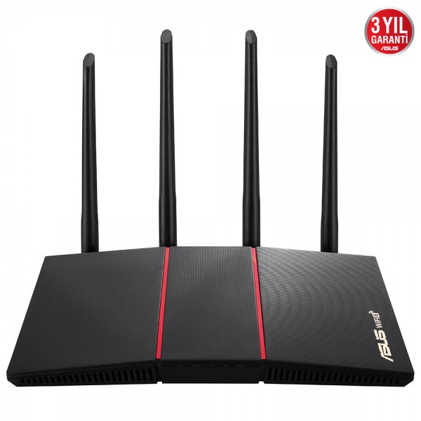 ASUS RT-AX55  AX1800  CIFT BANT WIFI BLACK ROUTER	 1