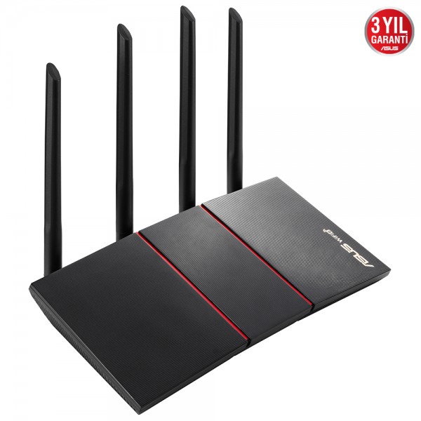 ASUS RT-AX55  AX1800  CIFT BANT WIFI BLACK ROUTER	 2