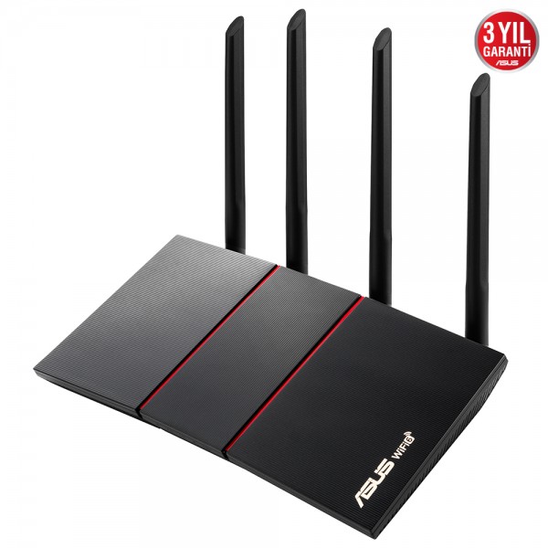 ASUS RT-AX55  AX1800  CIFT BANT WIFI BLACK ROUTER	 3
