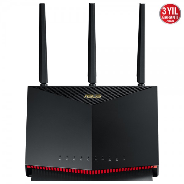Asus RT-AX86U Wifi6 DualBand Gaming Ai Mesh AiProtection Torrent Bulut 4G Vpn Router-Access Point 1