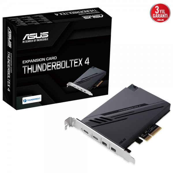 Asus ThunderboltEX 4 Kart PCI Express 2 x Thunderbolt 4 (USB-C) 2 x Mini DisplayPort TBT Header USB 2.0 Başlık 1