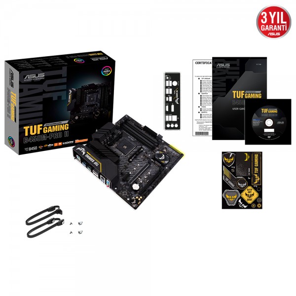 Asus TUF Gaming B450M-PRO II AMD B450 AM4 DDR4 4400MHz Micro ATX Anakart 5