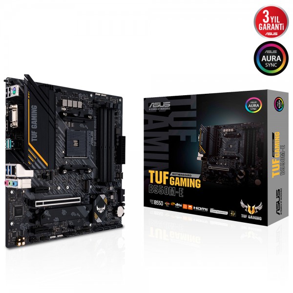 ASUS TUF Gaming B550M-E 4600(OC)MHz AMD B550 Soket AM4 DDR4 mATX Gaming Anakart