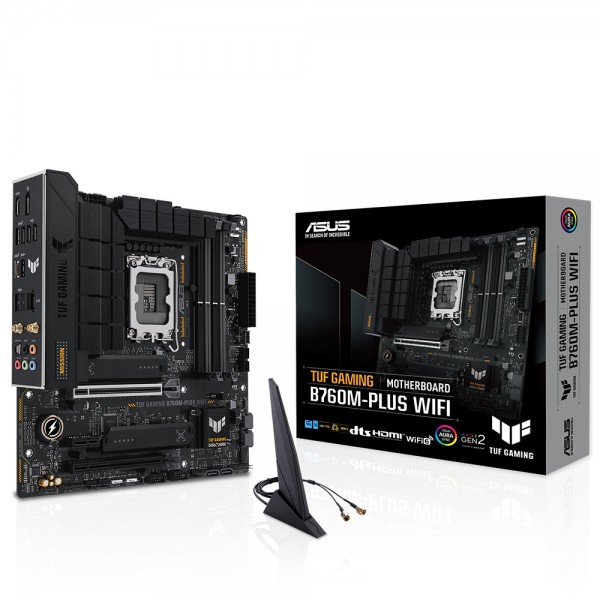 ASUS TUF GAMING B760M-PLUS WIFI  LGA1700 DDR5 7200Mhz mATX Gaming Anakart