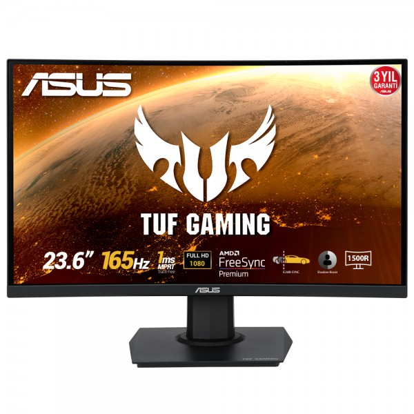  ASUS TUF Gaming VG24VQE 23.6 1ms 165Hz FreeSync Premium VA Full HD Curved Gaming Monitör Outlet Pikselli Ürün Outlet Pikselli Ürün 2 Yıl garanti
