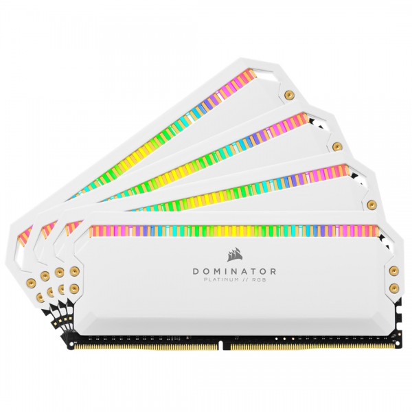 Corsair 32GB(4x8) Dominator Platinum RGB Beyaz 3600mhz CL18 DDR4 Ram (CMT32GX4M4C3600C18W) 1