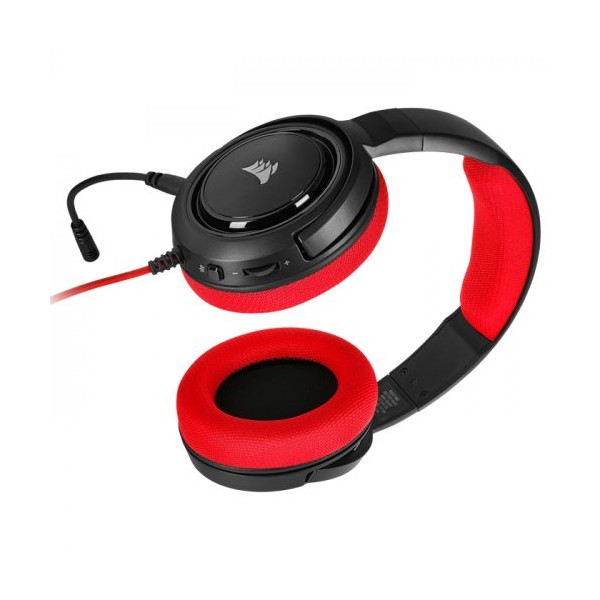 Corsair HS35 Stereo Kırmızı CA-9011198-EU Ayrılabilir Mikrofonlu Kablolu Gaming Kulaklık 3