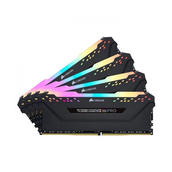 Corsair Vengeance RGB Pro CMW32GX4M4D3600C18 32GB (4x8GB) DDR4 3600MHz CL18 Siyah Gaming Ram 1