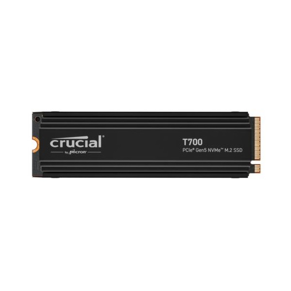 Crucial T700 1TB SSD Gen5 NVMe M.2 CT1000T700SSD5 Soğutuculu 11,700 -9,500MB/s, 600TB TBW 1