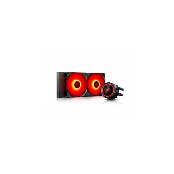 Deep Cool Gammaxx L240T-RED RGB Soket Intel LGA20XX/LGA1366/LGA115X ve AMD AM4 / AM3 + / AM3 / AM2 + / AM2 / FM2 + / FM2 / FM1 Destekli Sıvı Bazlı İşlemci Soğutucusu