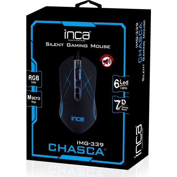 Inca IMG-339 Chasca 6 LED RGB Softwear / Silent Oyuncu Mouse 3