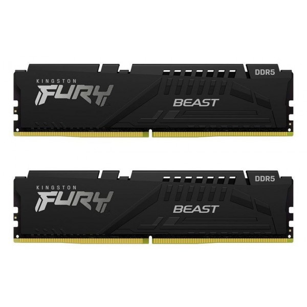 Kingston Fury Beast KF556C36BBEK2/32 32GB (2x16GB) DDR5 5600MHz CL36 Siyah Gaming Ram (Bellek) 1
