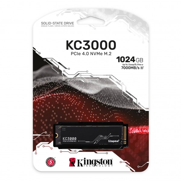 Kingston KC3000 SKC3000S/1024G PCI-Express 4.0 1 TB M.2 SSD 7000/6000 3