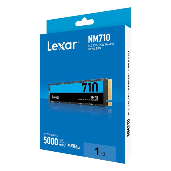 Lexar NM710X 1TB LNM710X001T-RNNNG PCIe GEN 4X4 M.2 NVMe 5000-4500Mb/s SSD 5