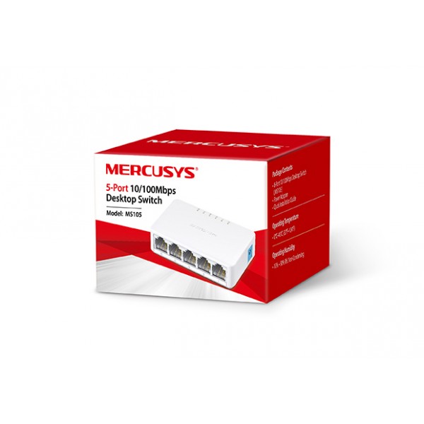 Mercusys MS105 5-Port 10/100Mbps Tak Ve Kullan Switch 2