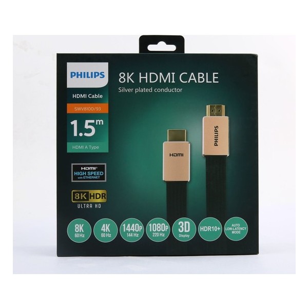 PHILIPS SWV-8100/93 HDMI 2.0 CABLE 1.5 MT 8K HDR 1