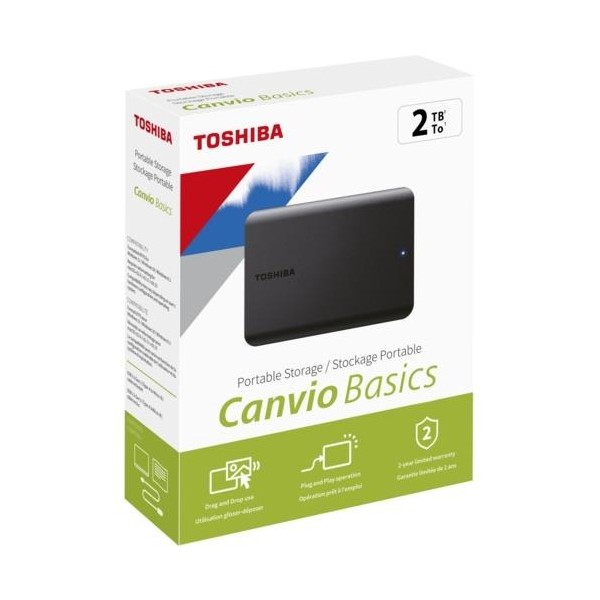 Toshiba 2.5" 2TB USB3.2 G1 Canvio Siyah  3