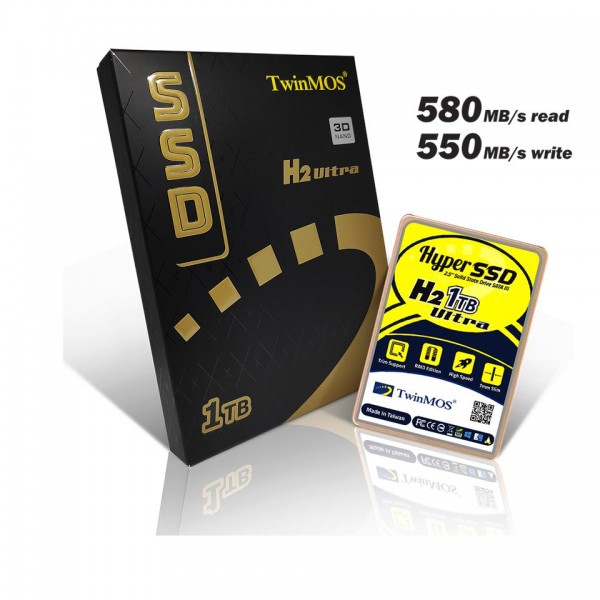 TwinMOS 1TB 2.5" SATA3 SSD (580Mb-550Mb/s) 3DNAND 4