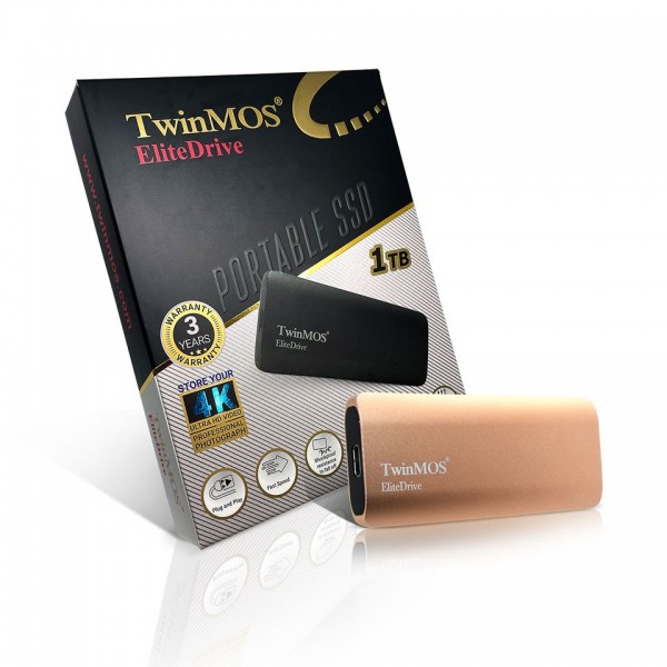 TwinMOS 1TB Taşınabilir External SSD USB 3.2/Type-C (Gold) 3