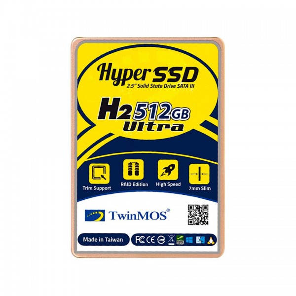 TwinMOS 512GB 2.5" SATA3 SSD (580Mb-550Mb/s) 3DNAND