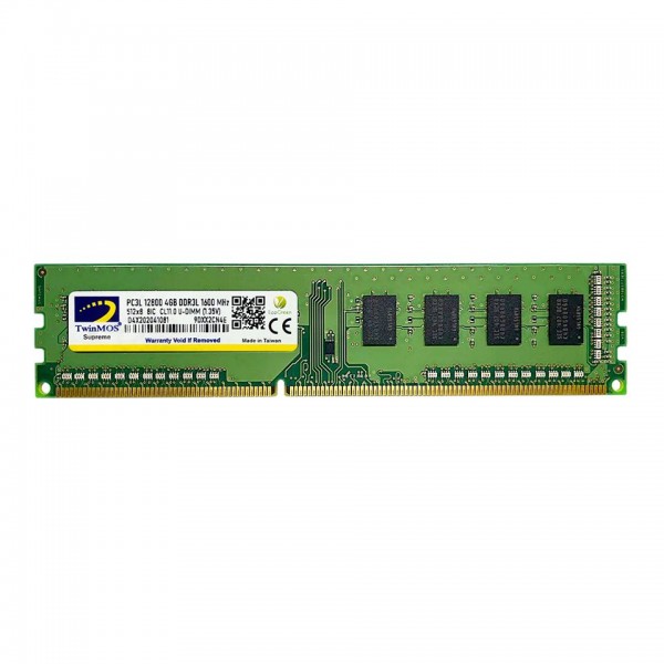 TwinMOS DDR3 4GB 1600MHz 1.35V Low Voltage Desktop Ram
 1