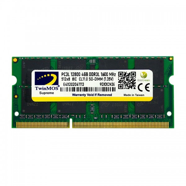 TwinMOS DDR3 4GB 1600MHz 1.35V Low Voltage Notebook RAM